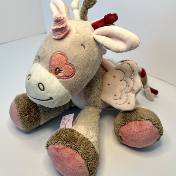 Nattou Musical Pull String Unicorn Jade Baby Plush Stuffed Animal. Plays music - Picture 2 of 12